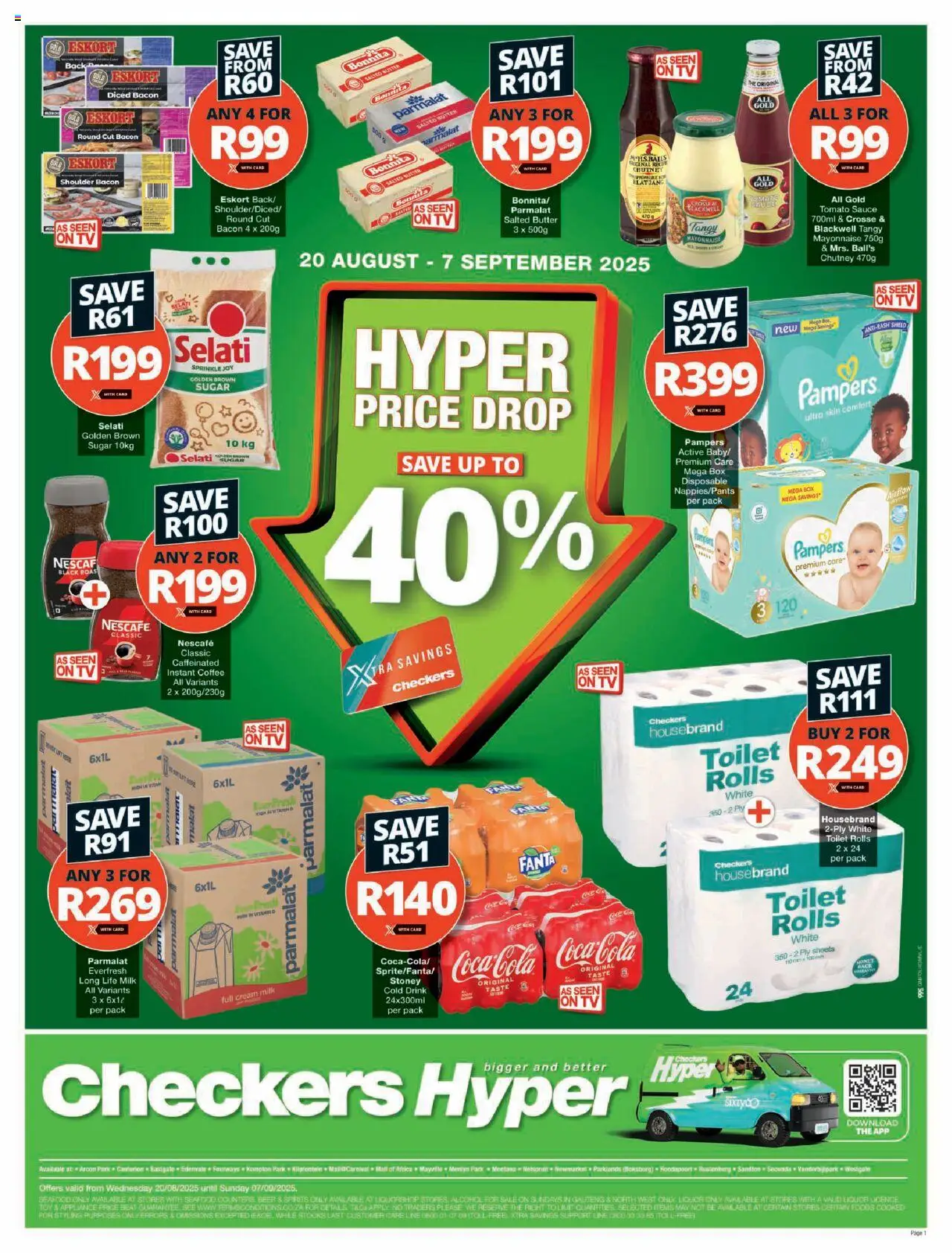 Checkers Gauteng - Hyper Price Drop Promotion 20/08 - 07/09/2025