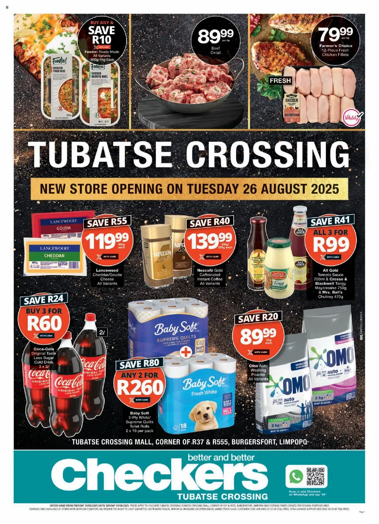 Checkers Gauteng - Tubatse Crossing Store Opening 26/08 - 31/08/2025