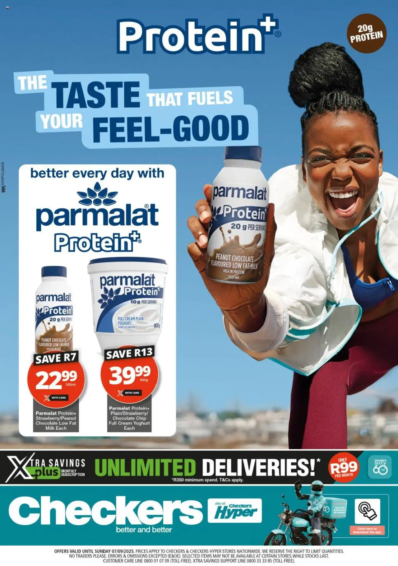 Checkers Parmalat Protein+ Promotion 25/08 - 07/09/2025 >> Catalogue