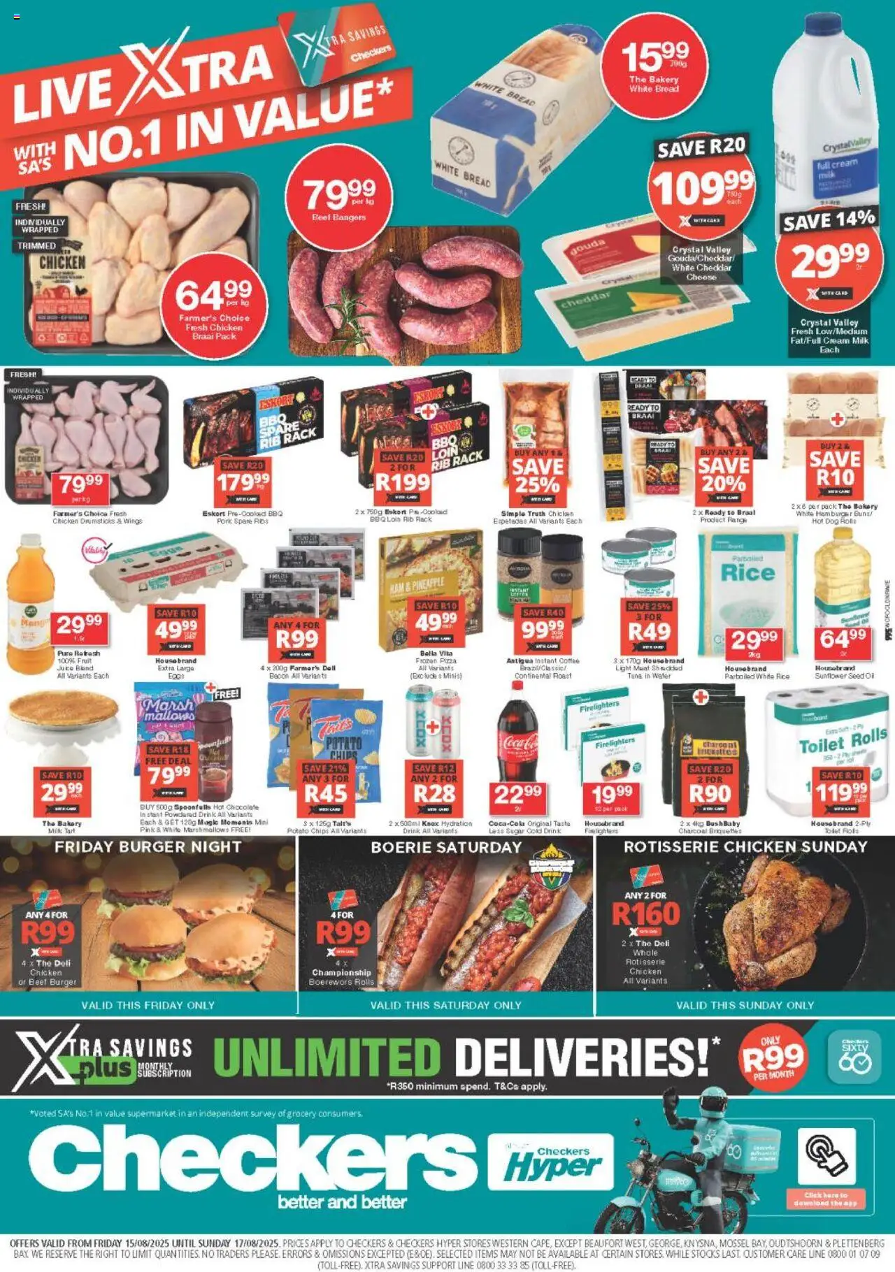 Checkers Western Cape - Xtra Savings 15/08 - 17/08/2025