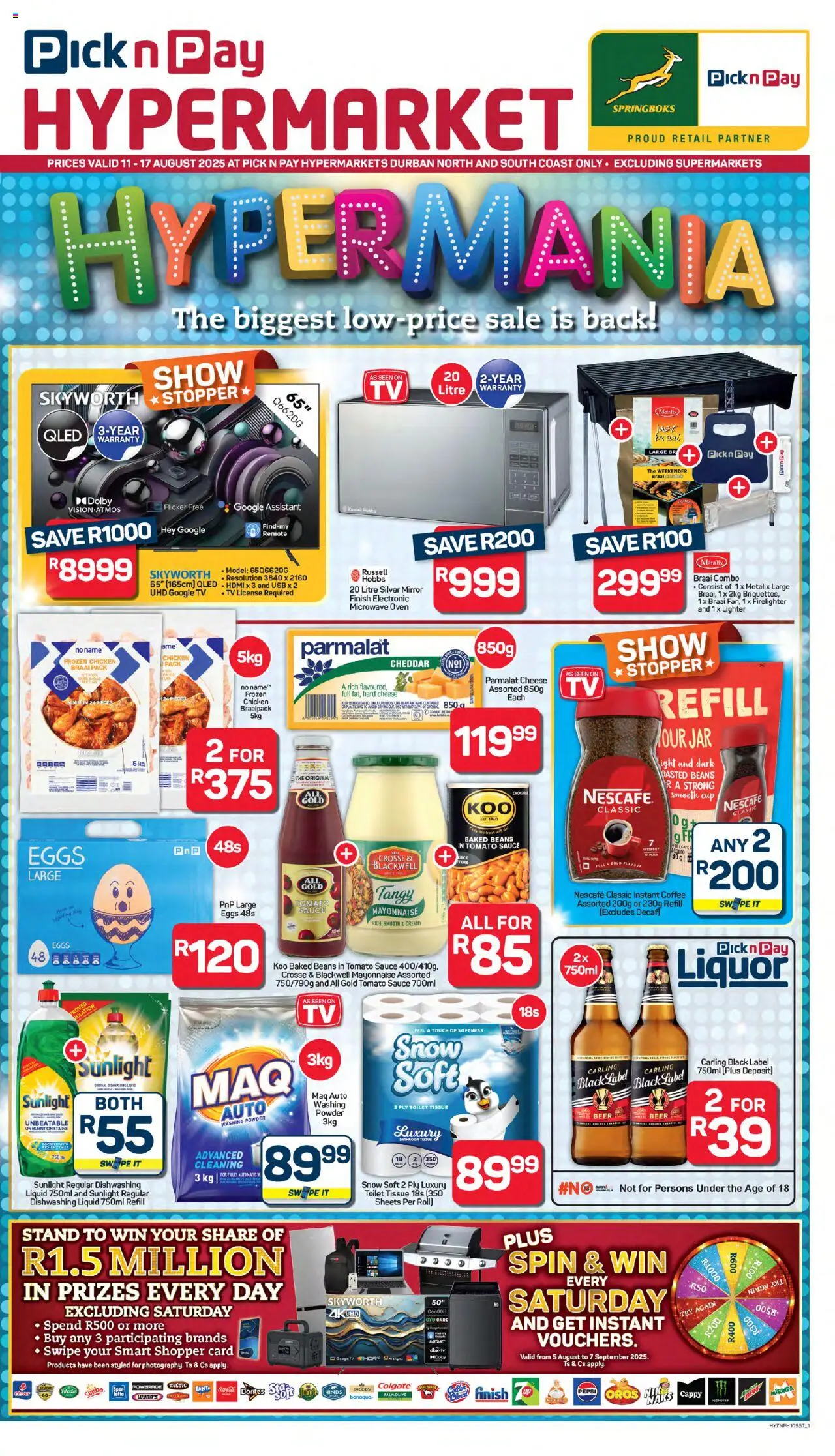 Pick n Pay KwaZulu-Natal - Hyper Specials from 11/08 - 17/08/2025 > Promotions