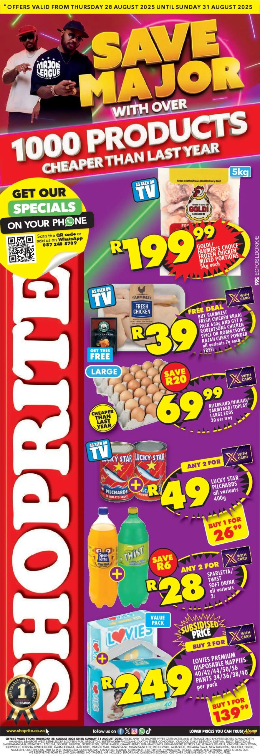 Shoprite Eastern Cape - Major League Deals Exclusive 28/08 - 31/08/2025