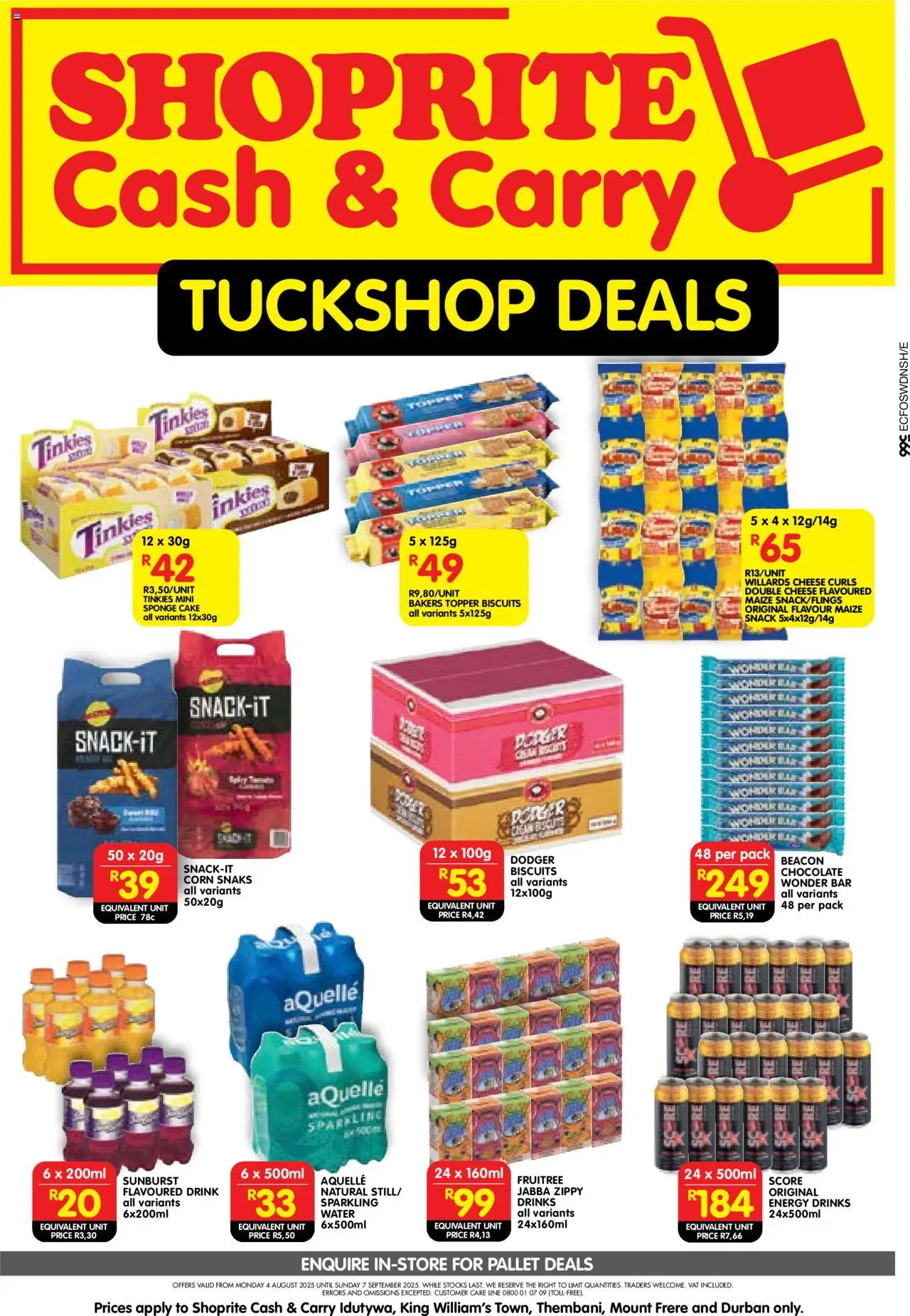 Shoprite KwaZulu Natal Cash amp Carry Tuckshop Deals Durban amp