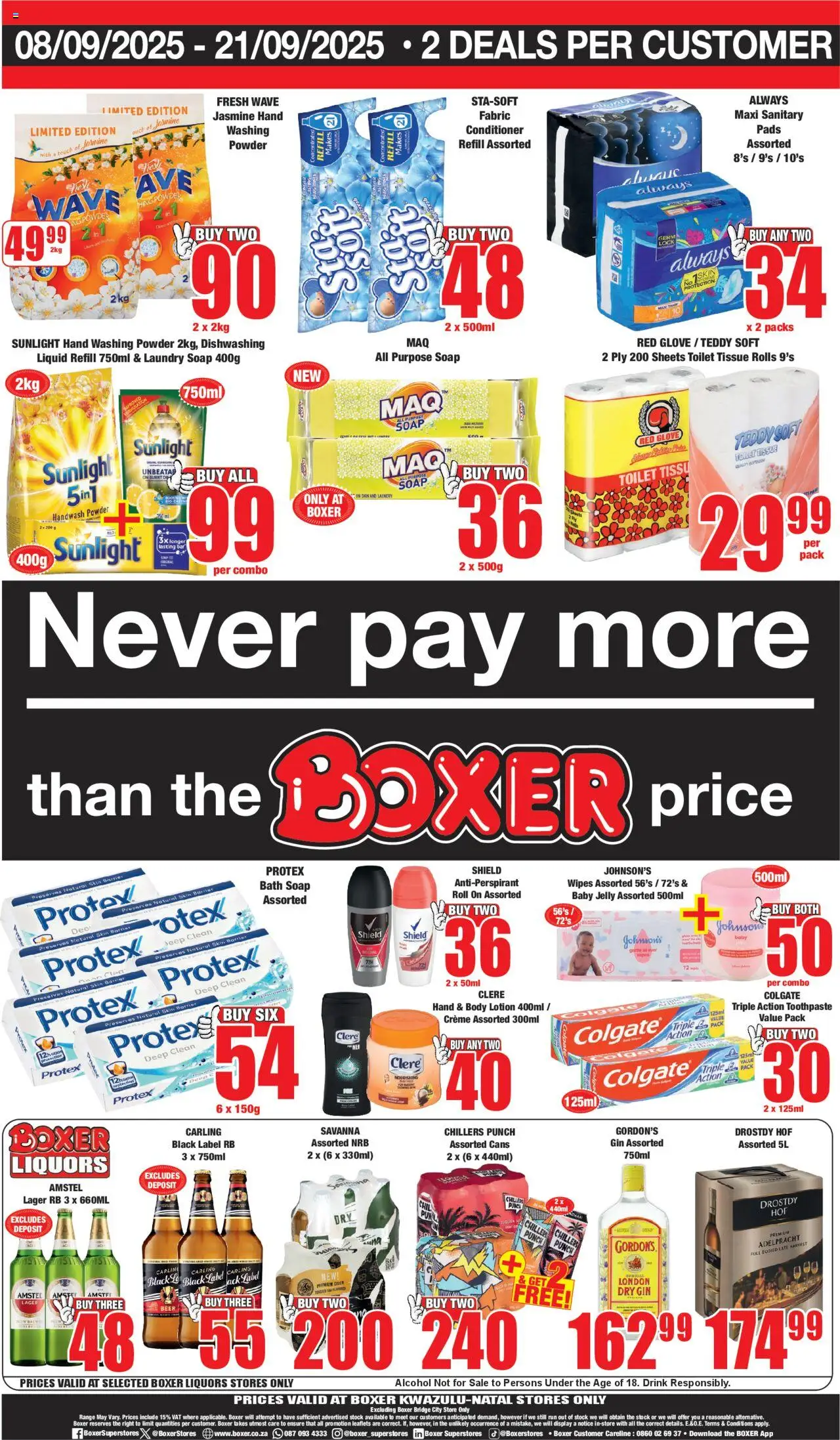 Boxer Specials from 08/09 - 21/09/2025 > Promotions - page 4