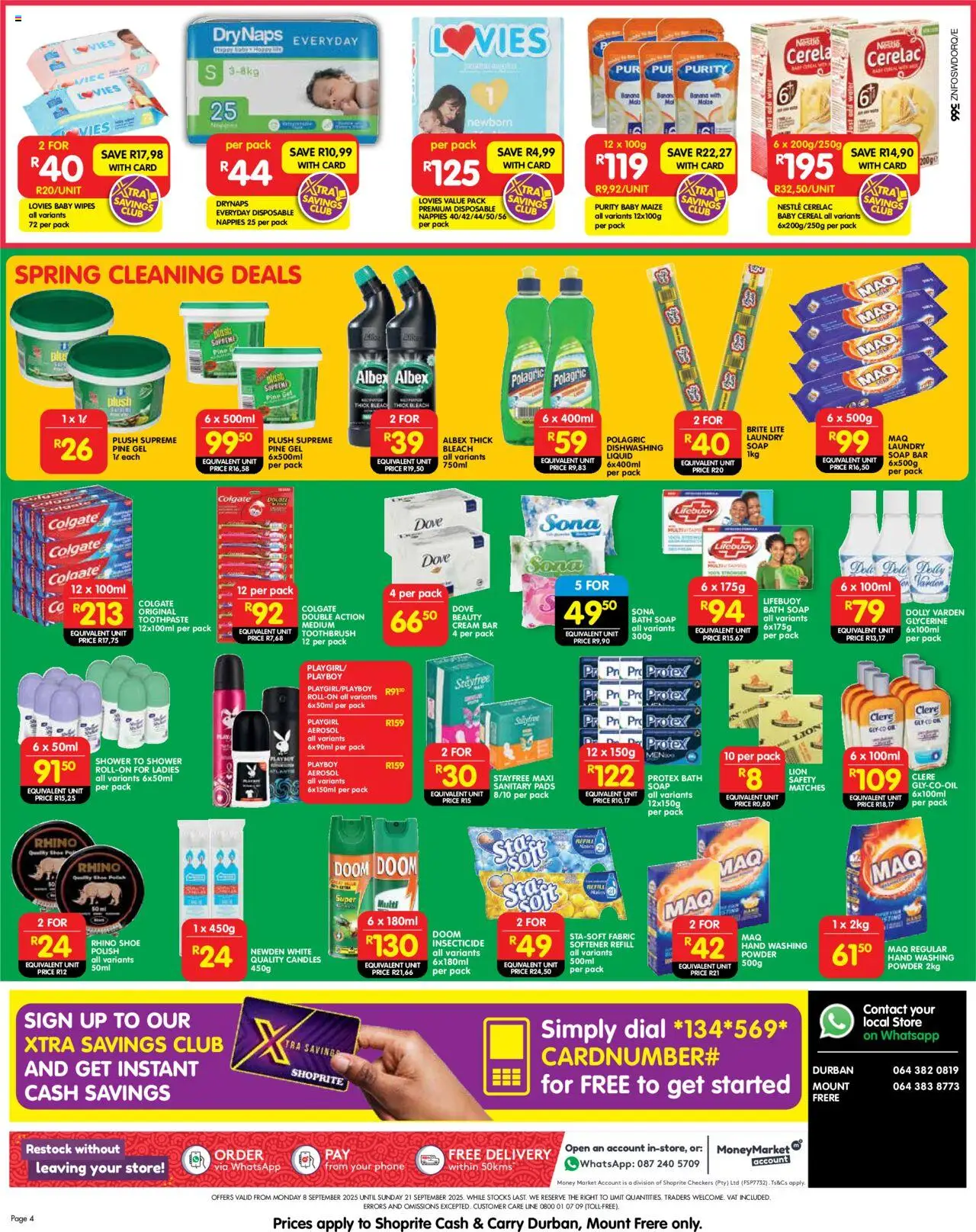 Shoprite KwaZulu-Natal - Cash & Carry Mid-Month Deals Durban & Mount Frere 08/09 - 21/09/2025 >> Catalogue - page 4 Shoprite KwaZulu-Natal - Cash & Carry Mid-Month Deals Durban & Mount Frere 08/09 - 21/09/2025 >> Catalogue - page 4