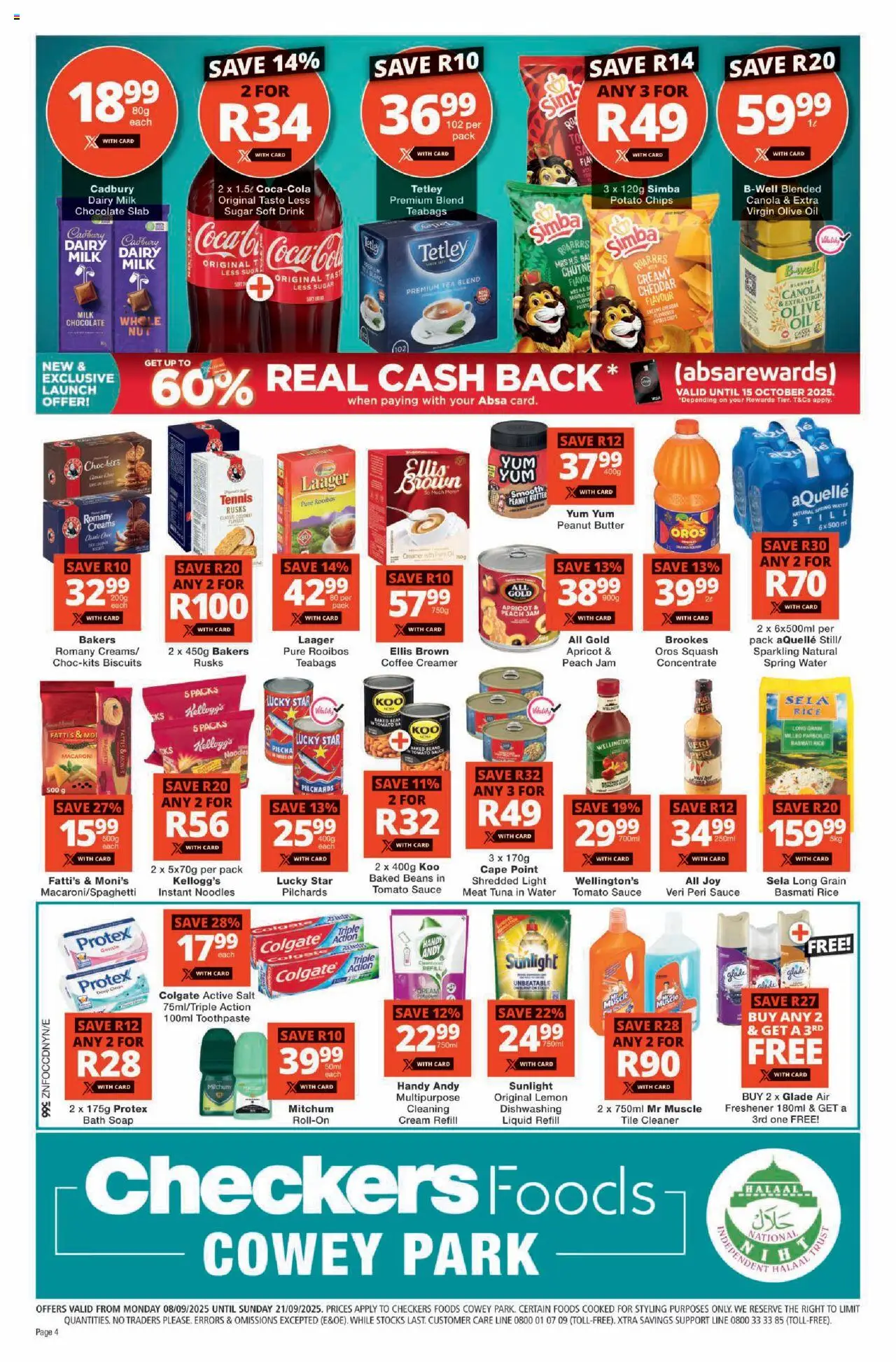 Checkers KwaZulu-Natal - Foods Cowey Park September Mid-Month Promotion 08/09 - 21/09/2025 >> Catalogue - page 4 Checkers KwaZulu-Natal - Foods Cowey Park September Mid-Month Promotion 08/09 - 21/09/2025 >> Catalogue - page 4