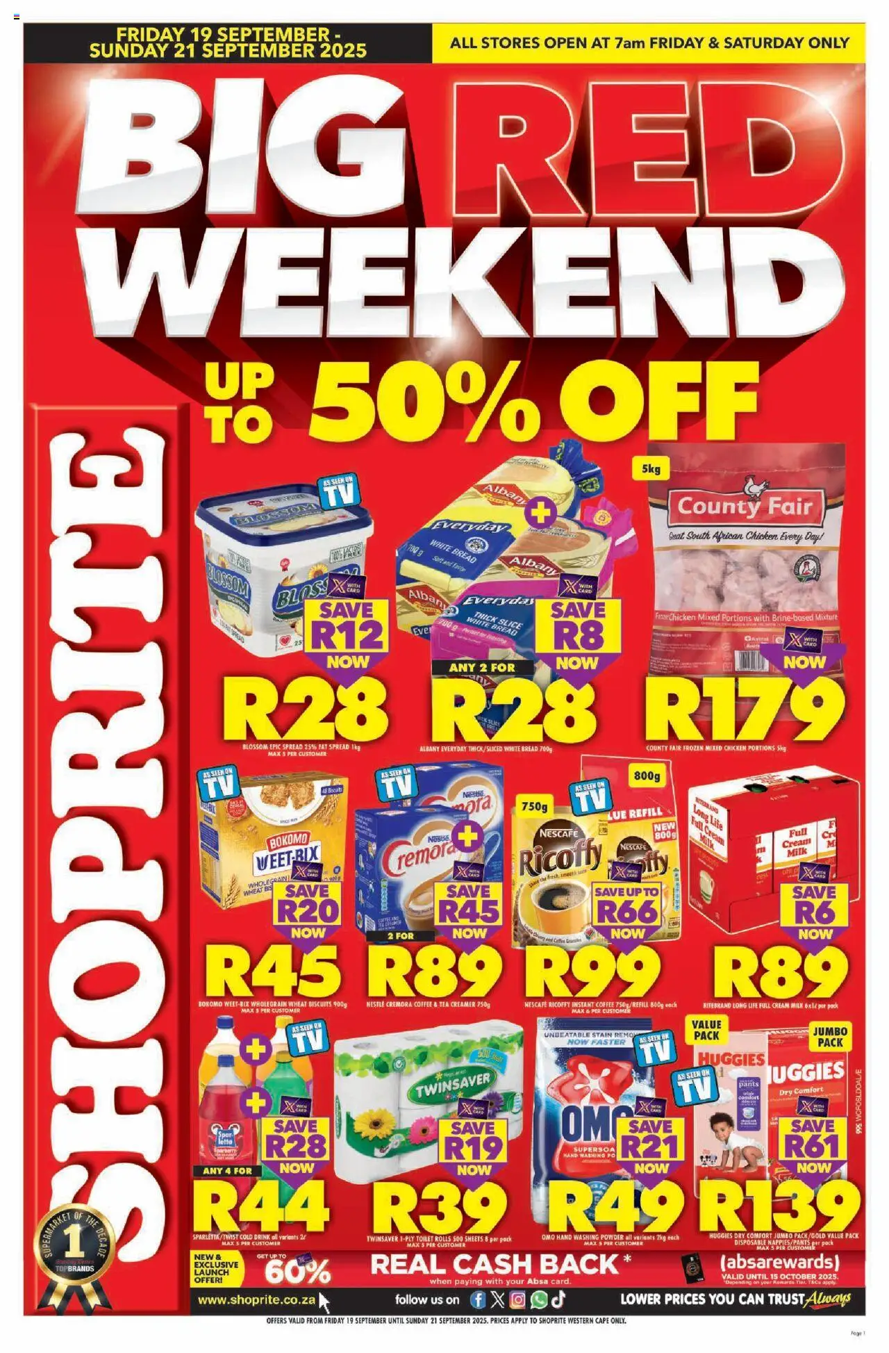 ShopRite special for this week Friday 19 September Western Cape – Big Red Weekend