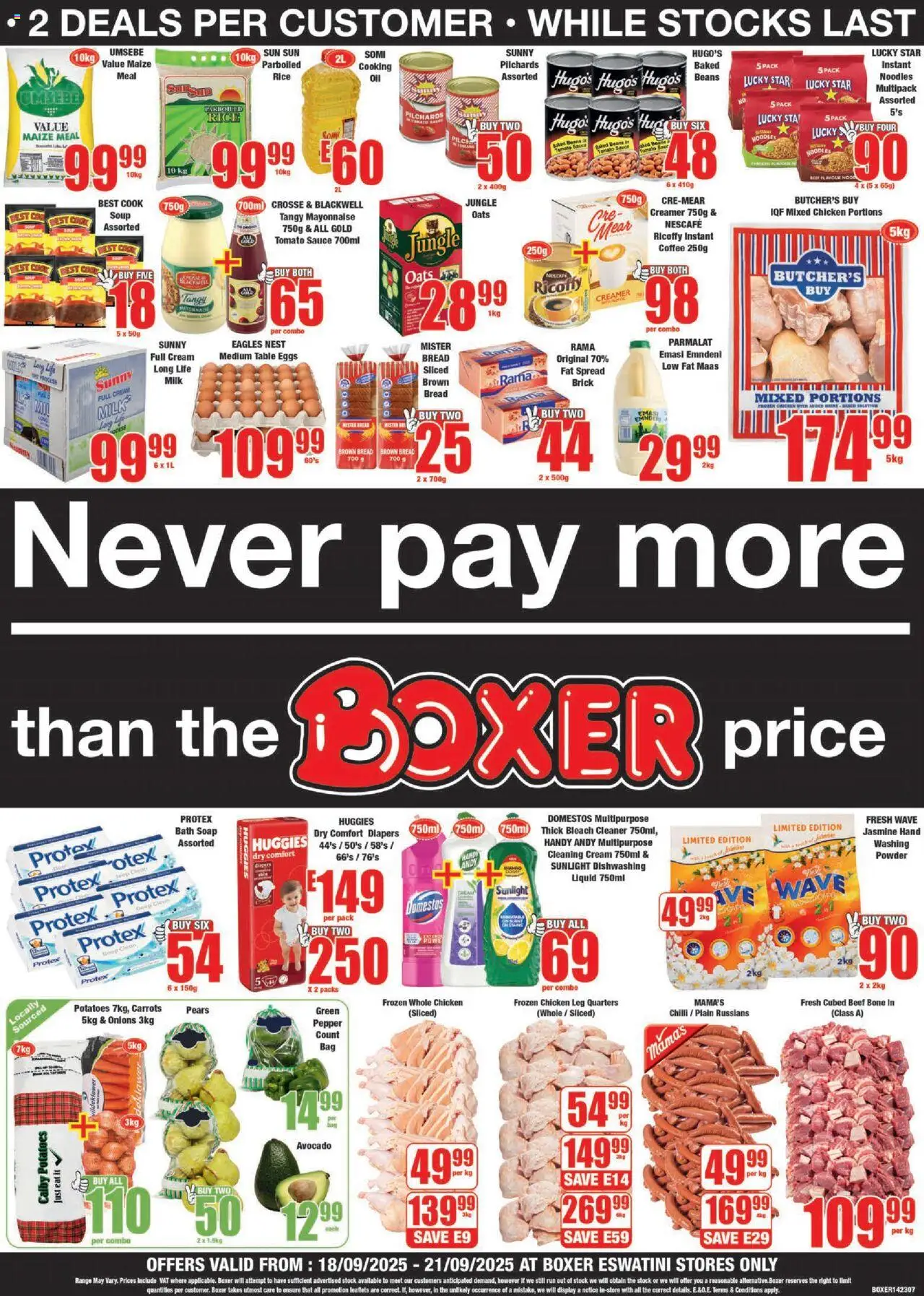 Boxer special for this week Thursday 18 September eSwatini –