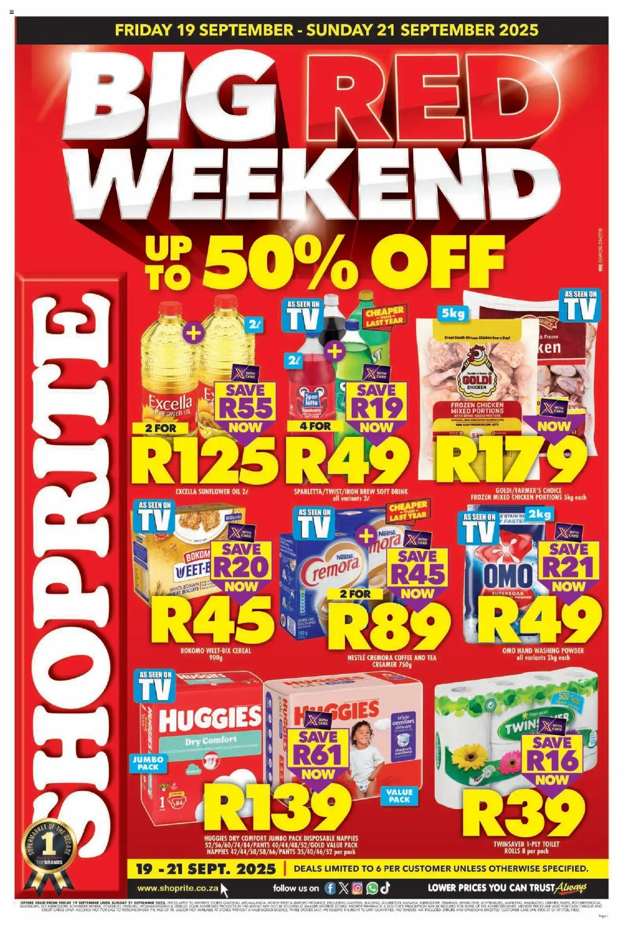 ShopRite special this week Friday 19 September Gauteng – Big Red Weekend