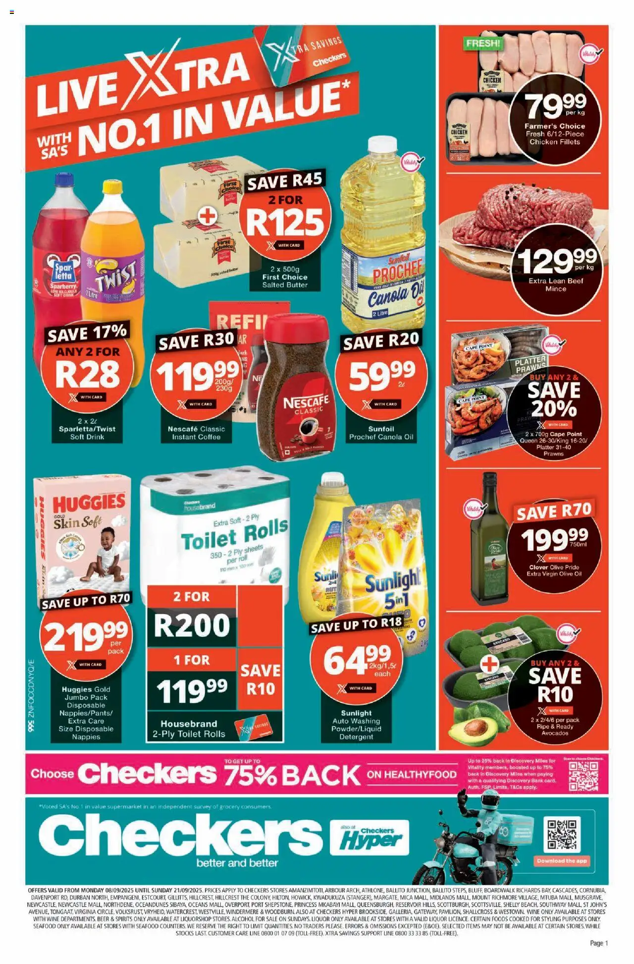 Checkers KwaZulu-Natal - September Mid-Month Promotion 08/09 - 21/09/2025