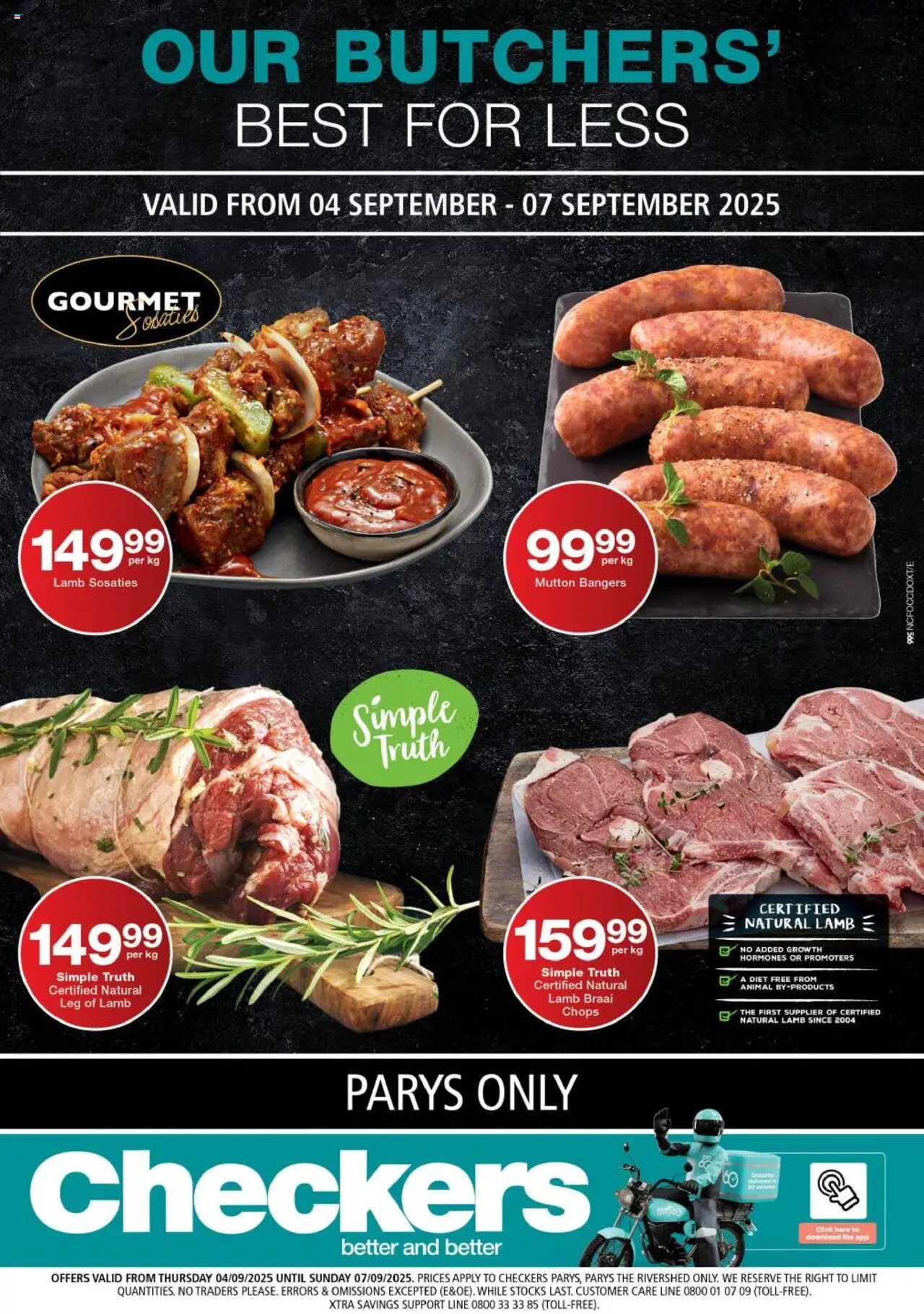 Checkers Northern Cape - Parys Butchery Promotion 04/09 - 07/09/2025