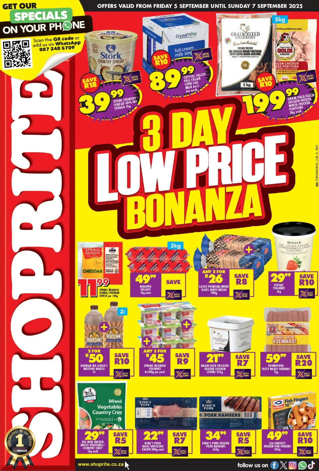 Shoprite KwaZulu-Natal - Low Price Bonanza 05/09 - 07/09/2025