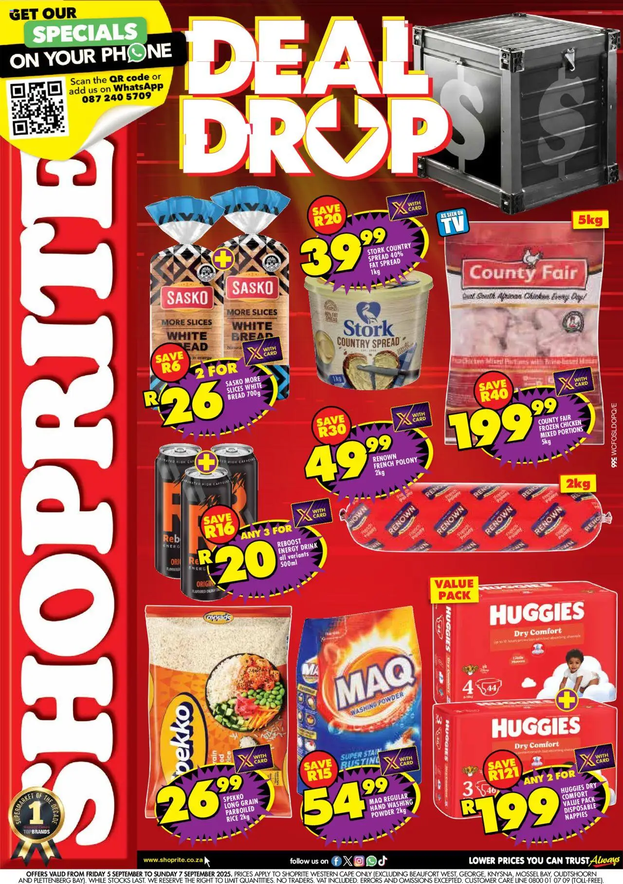 Shoprite Western Cape - Deal Drop 05/09 - 07/09/2025