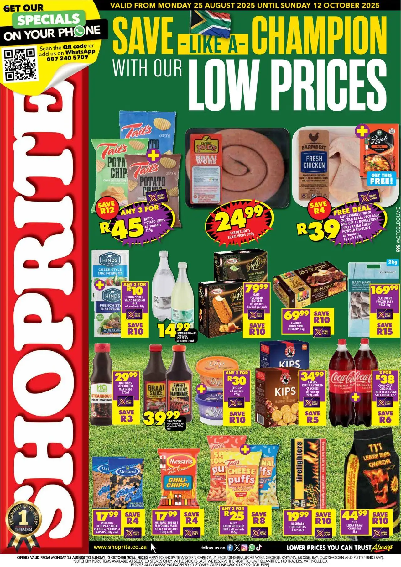 Shoprite Western Cape - Low Price Braai 25/08 - 12/10/2025