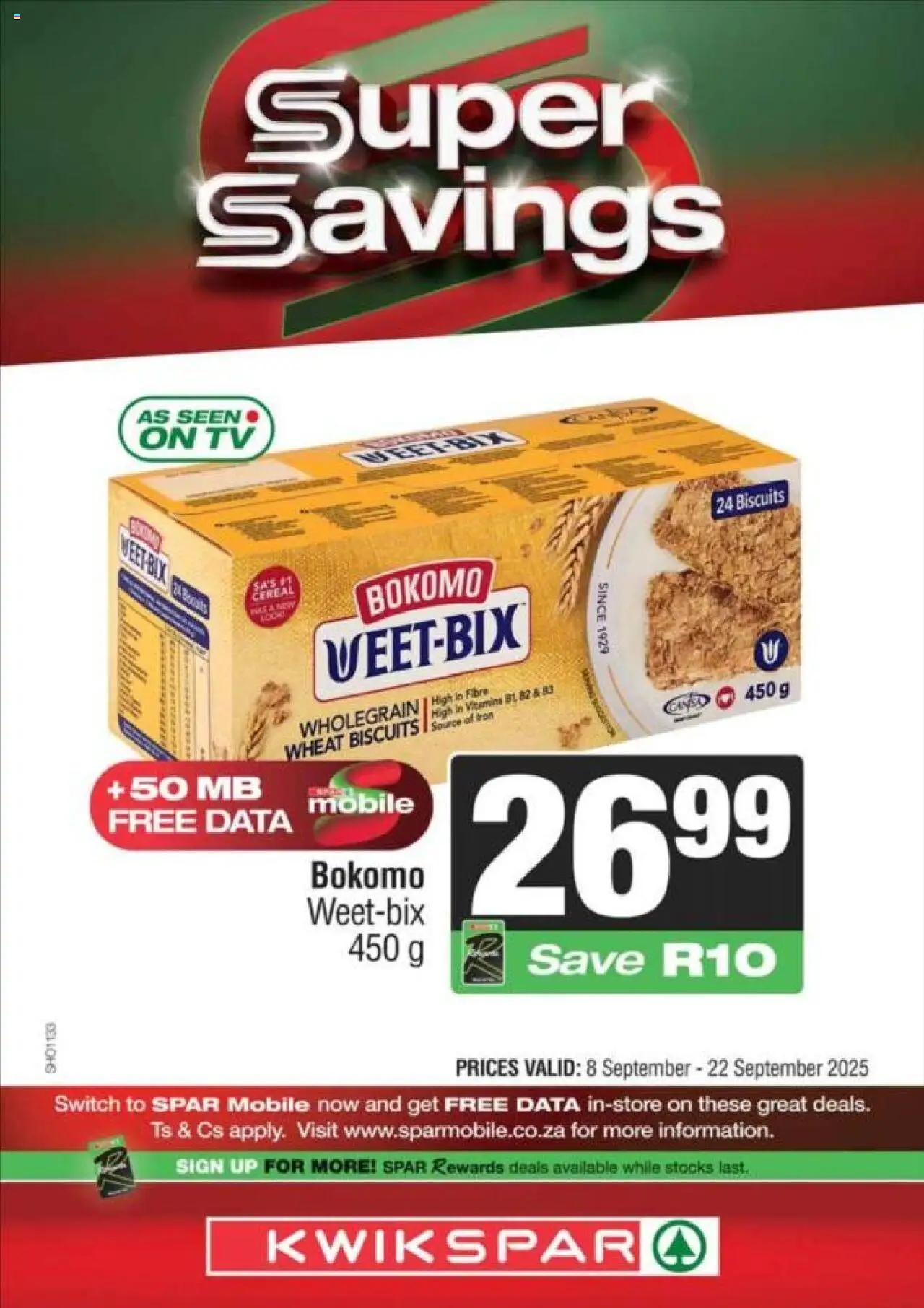 Spar Specials from 08/09 - 22/09/2025