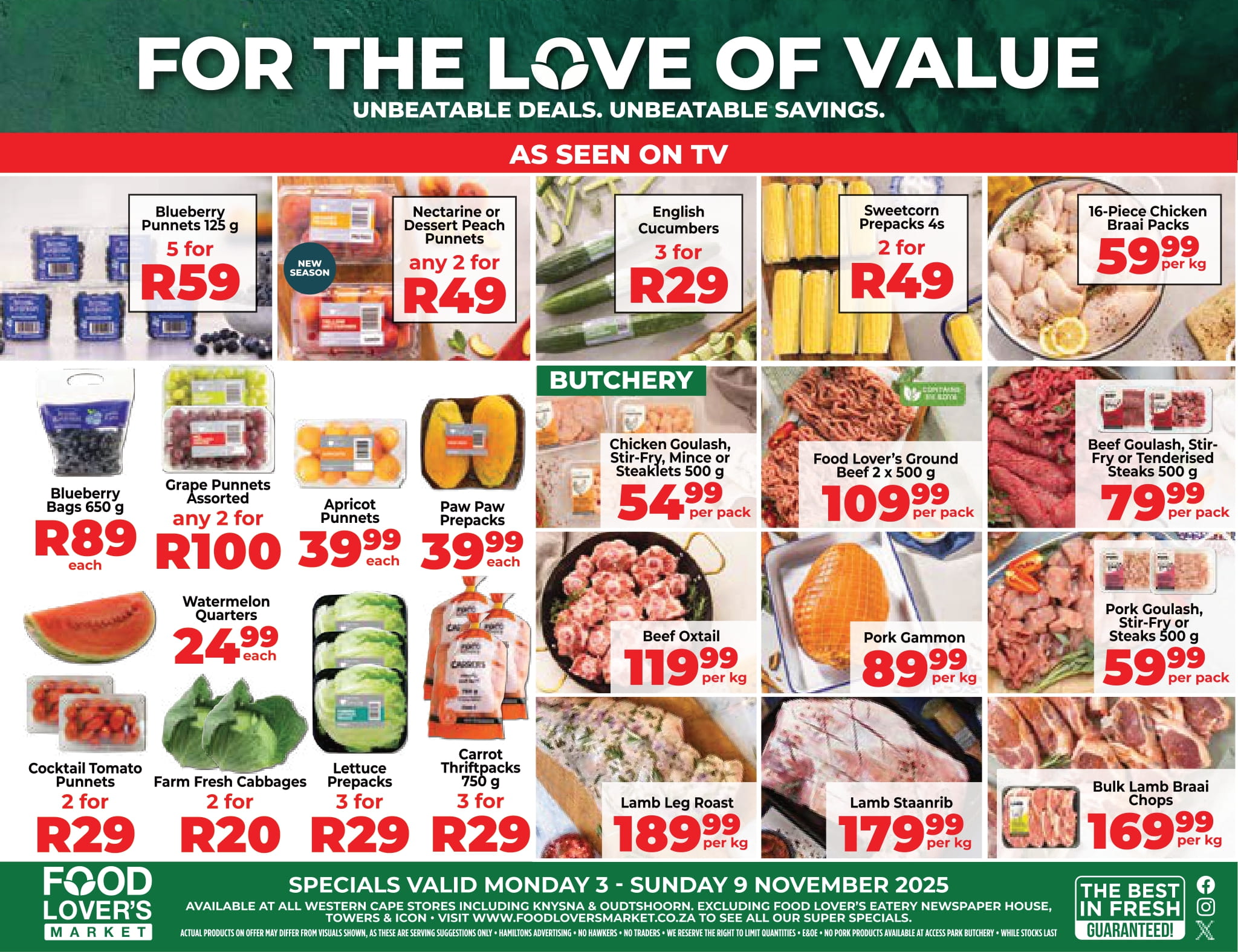 Food Lovers Market Catalogue 3 November – 9 November 2025