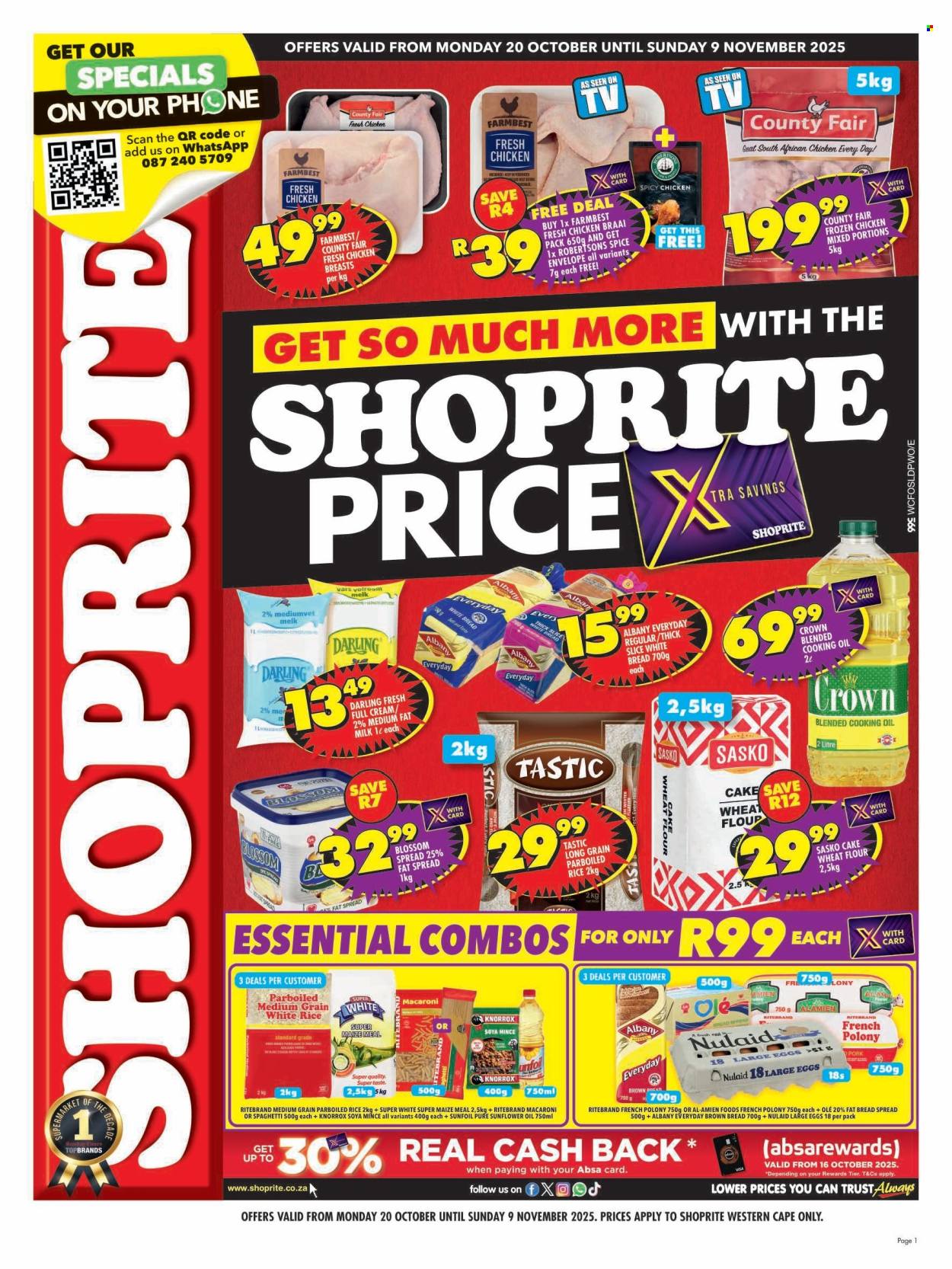 Shoprite Specials Western Cape 20 October – 9 November 2025